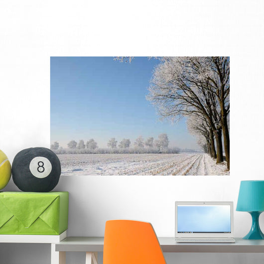 Feld im Winter Wall Decal
