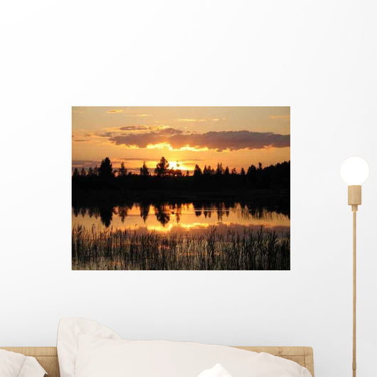 Sunset Pond Wall Decal