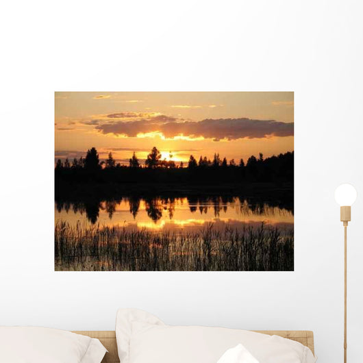 Sunset Pond Wall Decal