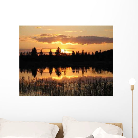 Sunset Pond Wall Decal