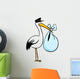 stork delivery Wall Decal