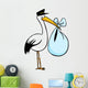 stork delivery Wall Decal