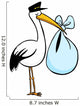 stork delivery Wall Decal