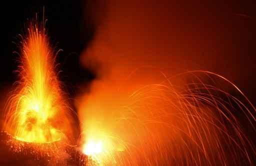 Eruption Volcano Stromboli Wall Decal