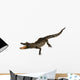 Little crocodile isolated on white Wall Decal