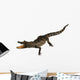 Little crocodile isolated on white Wall Decal