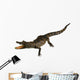 Little crocodile isolated on white Wall Decal