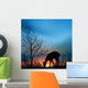 silhouette of deer Wall Mural