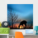 silhouette of deer Wall Mural