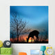 silhouette of deer Wall Mural