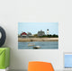 beach homes on the water Wall Mural