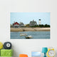 beach homes on the water Wall Mural