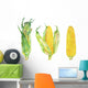 Watercolor Corn Cobs Wall Decal Sticker Set
