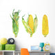 Watercolor Corn Cobs Wall Decal Sticker Set