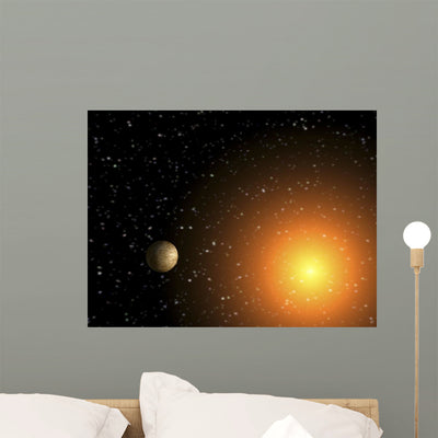 Solar Wall Mural shown on a wall