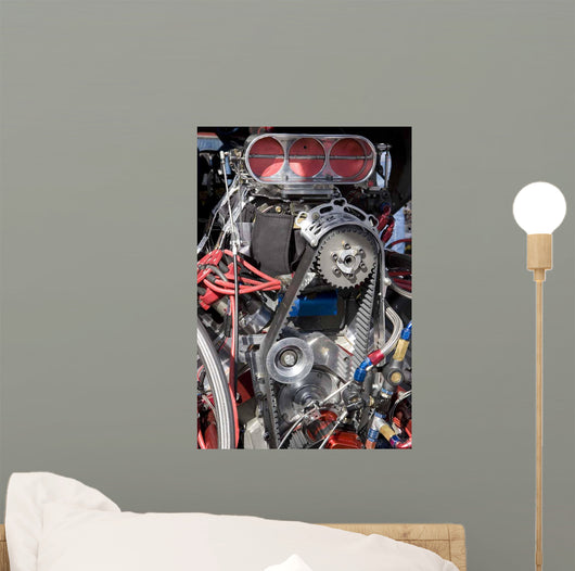 Hot Rod Engine Wall Decal