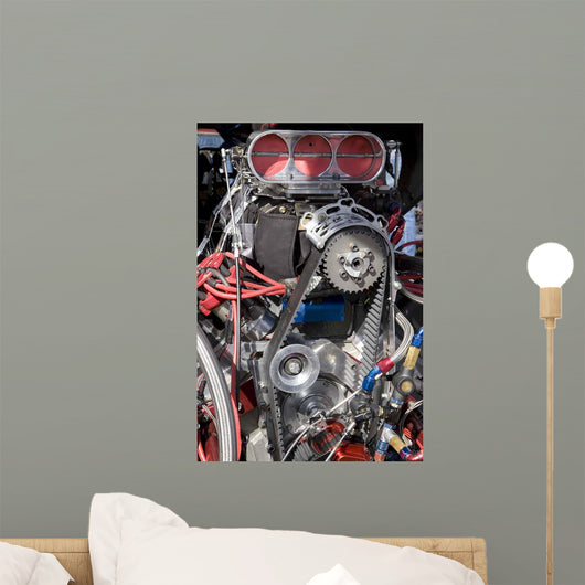 Hot Rod Engine Wall Decal