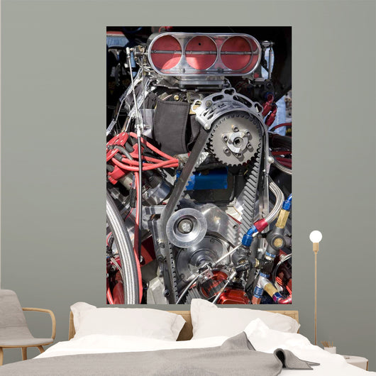 Hot Rod Engine Wall Decal