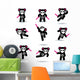 Nine Ninja Bears Wall Stickers