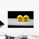Smiley Faces Couple Wall Mural