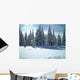 Snow Trees Crater Lake Wall Decal Design 2