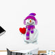 Girl Snowman Wall Decal