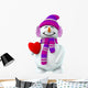 Girl Snowman Wall Decal