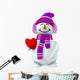 Girl Snowman Wall Decal