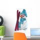 3D Snow Man Ski Wall Decal