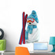 3D Snow Man Ski Wall Decal