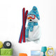 3D Snow Man Ski Wall Decal