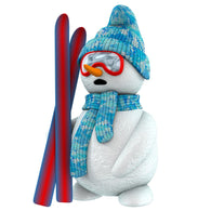 3D Snow Man Ski Wall Decal