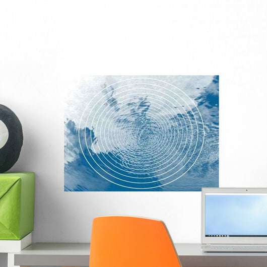 Ondes Reflets Eau Wall Decal Design 2