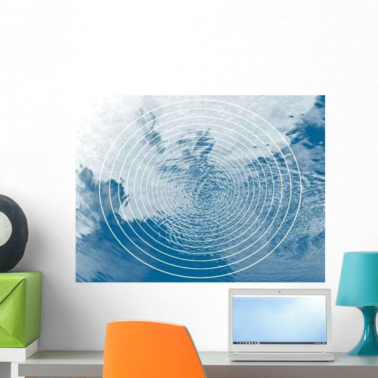 Ondes Reflets Eau Wall Decal Design 2
