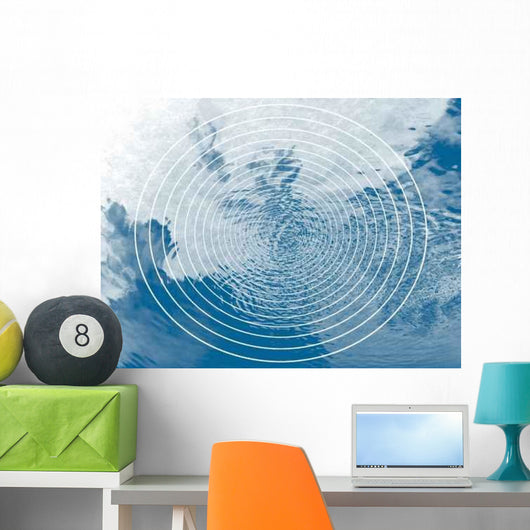 Ondes Reflets Eau Wall Decal Design 2