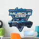 Muscle Car Vector Illustration Wall Decal