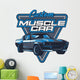 Muscle Car Vector Illustration Wall Decal