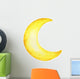 Yellow Crescent Moon Wall Decal