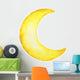 Yellow Crescent Moon Wall Decal