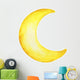 Yellow Crescent Moon Wall Decal