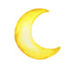 Yellow Crescent Moon Wall Decal