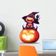 Adorable Little Witch Halloween Wall Decal