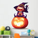 Adorable Little Witch Halloween Wall Decal