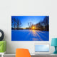 Beautiful Sunset Winter Forest Wall Decal