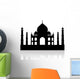 taj mahal india vector silhouette Wall Decal