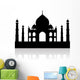 taj mahal india vector silhouette Wall Decal