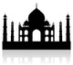 taj mahal india vector silhouette Wall Decal