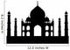 taj mahal india vector silhouette Wall Decal
