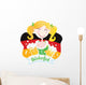 Oktoberfest (Bavarian female). Vector Illustration. Wall Decal