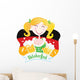 Oktoberfest (Bavarian female). Vector Illustration. Wall Decal